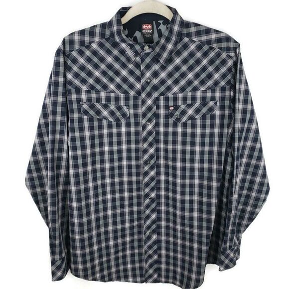 SPLIT Plaid Men's Button Down Casual Shirt Size M - Picture 1 of 6